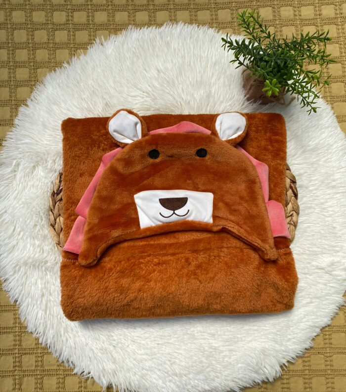 Manta con capucha Oso