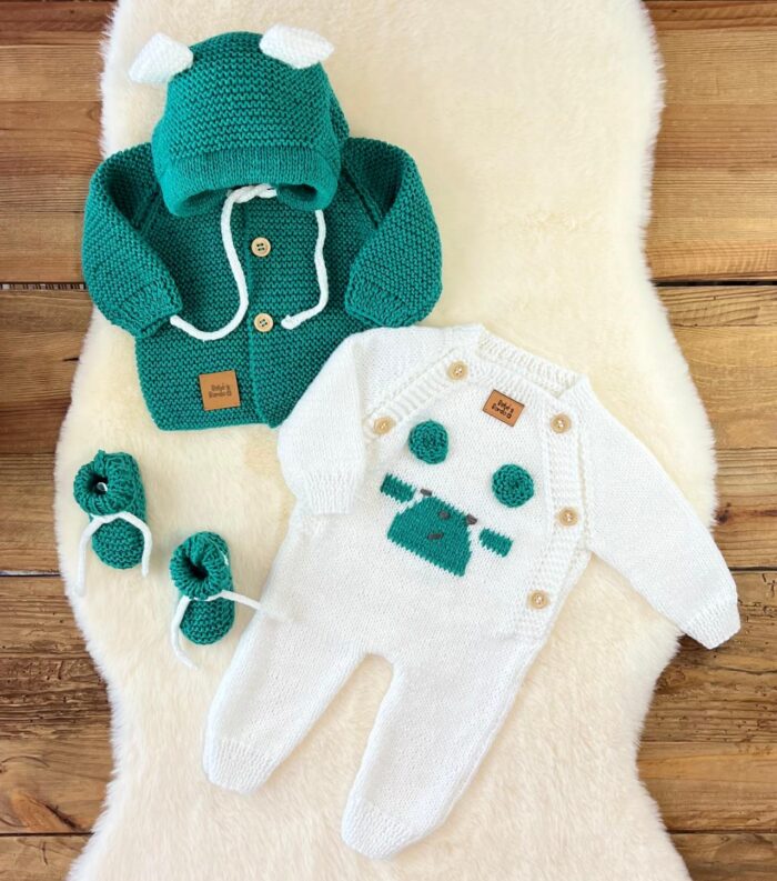 Primera Muda Oso Verde/Blanco