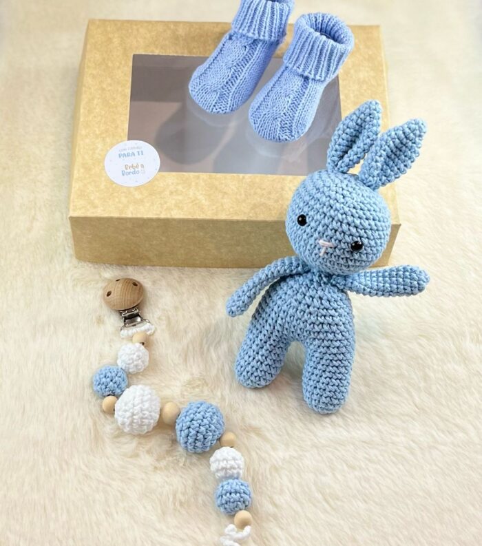 Caja Amigurumi Conejo Celeste